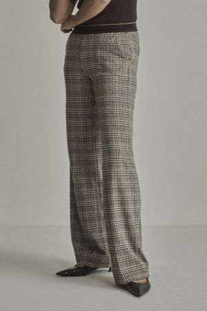 Mira (Elastic) Check Brown