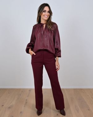 Anis rechte broek  Aubergine