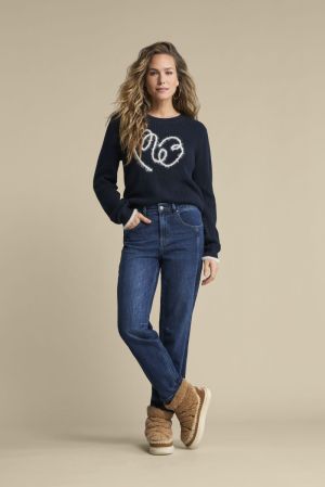 Sweater ribbon logo Navy