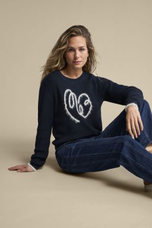 Sweater ribbon logo Navy