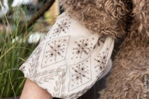Blouse embroidery light truffle